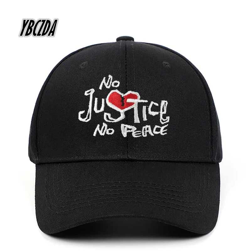 

2020 NEW Letter embroidery no justice no peace baseball cap for women men Cotton adjustable dad hat male female hip hop gorras