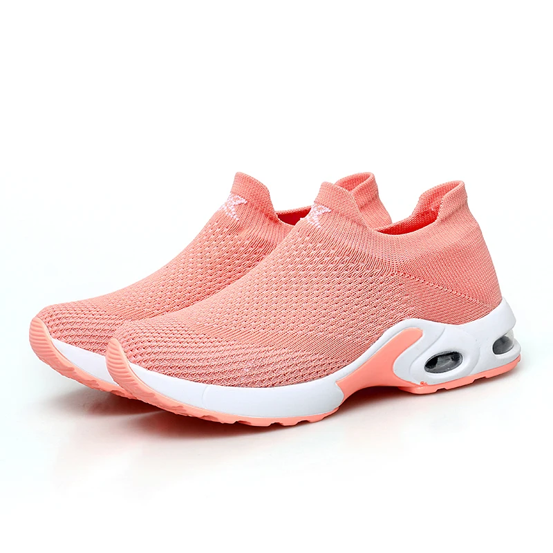 Tenis feminino; женские кроссовки из сетчатого материала; Женская теннисная обувь на подушке; легкая дышащая обувь для отдыха; Zapatos De Mujer - Цвет: Оранжевый