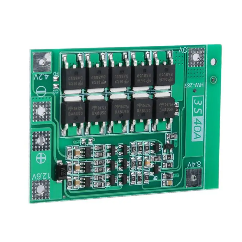 12,6 V 40A литиевая батарея 18650 зарядное устройство PCB BMS Защитная плата с балансом