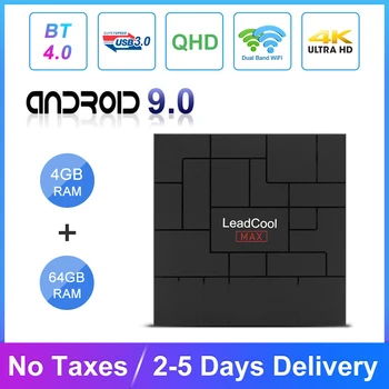 

Android 9.0 Leadcool Max Smart TV Box RK3318 Quad Core 4G 64G UHD QHD Android TV Box 4K Media Player Leadcool 2G 16G Set Top Box
