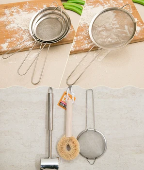 

Durable Flour Strainer Colander Screen Mesh Handheld Strainer Tea Strainer Mesh Flour Oil Strainer Stainless Steel Kitchen Tools