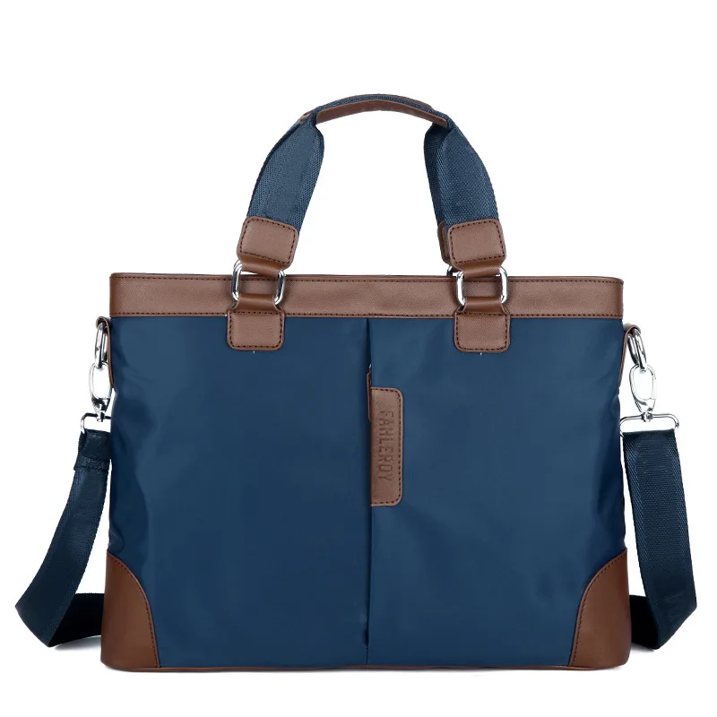 New Men's Briefcase Oxford and PU Leather Business Bag for Male Casual Shoulder Bags Travel Laptop Handbag Men Messenger Bags