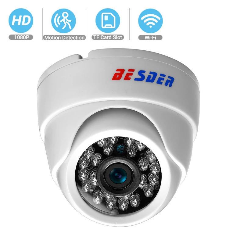 Besder широкоугольная проводная и беспроводная ip-камера 1080P 960P 720P ночное видение Домашняя безопасность Wifi камера режим AP с 64G TF слот для карт