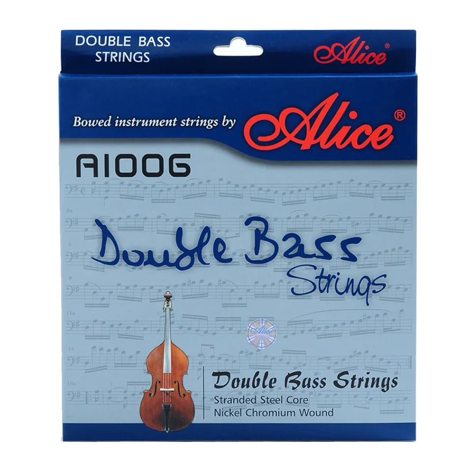 

Alice A1006 Double Strings 4 strings Braided Steel Core Ni-Cr Winding Nickel-Plated Ball End