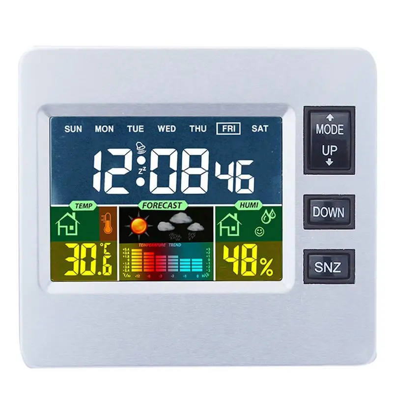 Digital Wireless Weather Station With Lcd Color Display For Forecast Indoor Sensor Temperature Humidity Monitor Ala | Дом и сад