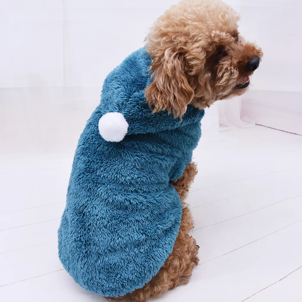 Одежда для собак, Рождественский пуловер, толстовка с головой щенка, одежда для питомца, зимняя теплая куртка для домашних животных, маленьких и средних животных d