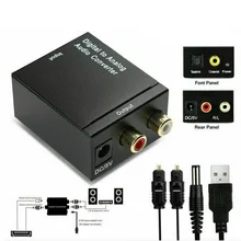 TIPTOP оптический цифровой стерео аудио SPDIF Toslink коаксиальный сигнал в аналоговый преобразователь DAC Jack 2* усилитель RCA декодер адаптер