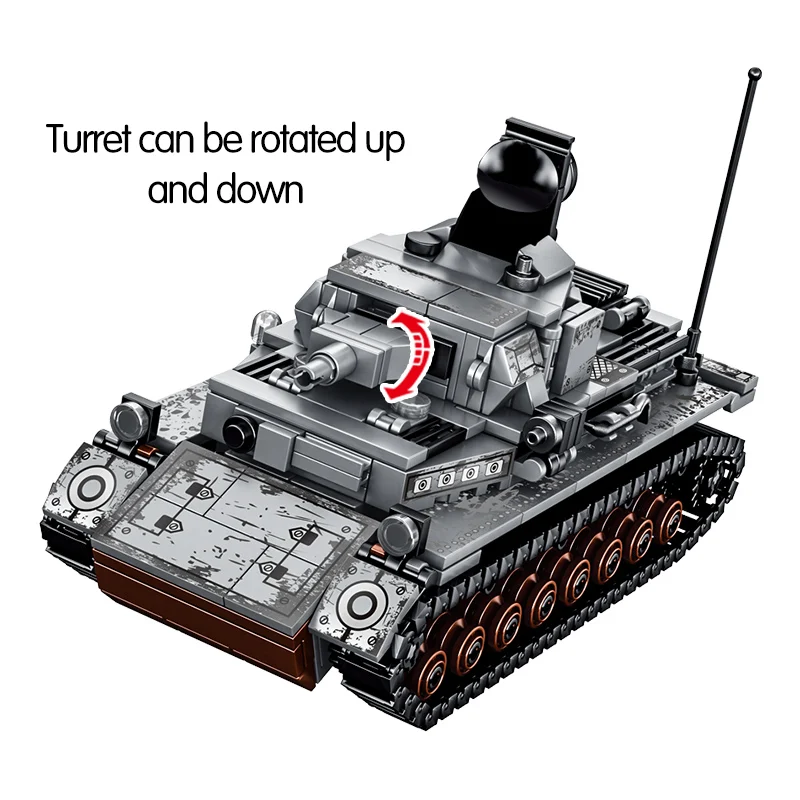 596 шт. DIY City Police WW2 Steel Empire немецкий IV строительные блоки для военных солдат фигурки