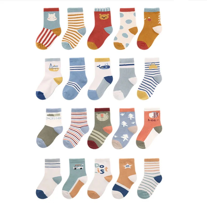 

5 Pairs/lot 1 To 12 Yrs Cotton Children's Socks Kids Socks Cute Girls Boys Socks Toddler Girl Socks