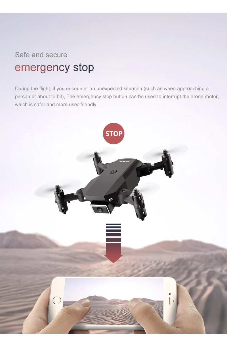S66 Mini RC Drone With Emergency Stop