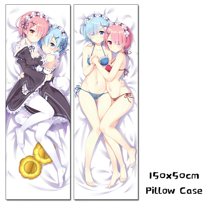 Аниме Re: нулевая стартовая жизнь в другом мире Ram & Rem Dakimakura длинная подушка для