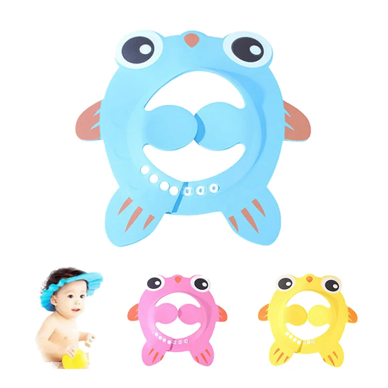 Kids Bath Visor Hat Children Waterproof Cap Safe Baby Shower Cap