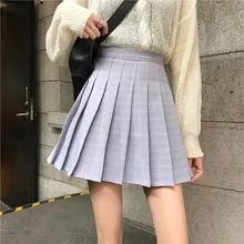 Новинка, женские плиссированные юбки, корейская мода, повседневная клетчатая юбка с высокой талией, милый студенческий стиль, Kawaii, короткая женская юбка, 90s
