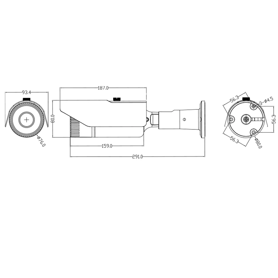 Инфракрасная цилиндрическая камера видеонаблюдения 4k 8 Мп 4 в 1 ahd cvi tvi аналоговый