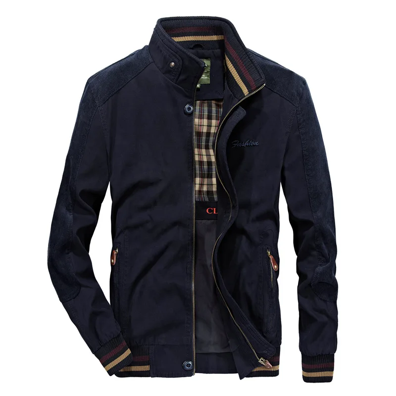 

2019 Spring And Autumn Hot Selling Men Stand Collar New Style Jacket Business Youth Casual Loose And Plus-sized Coat Men's 873