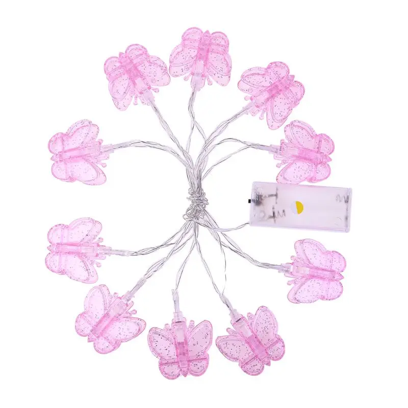HNGCHOIGE 10 LEDs Photo Clips String Light Butterfly Shape Memory Show Party Store Decor