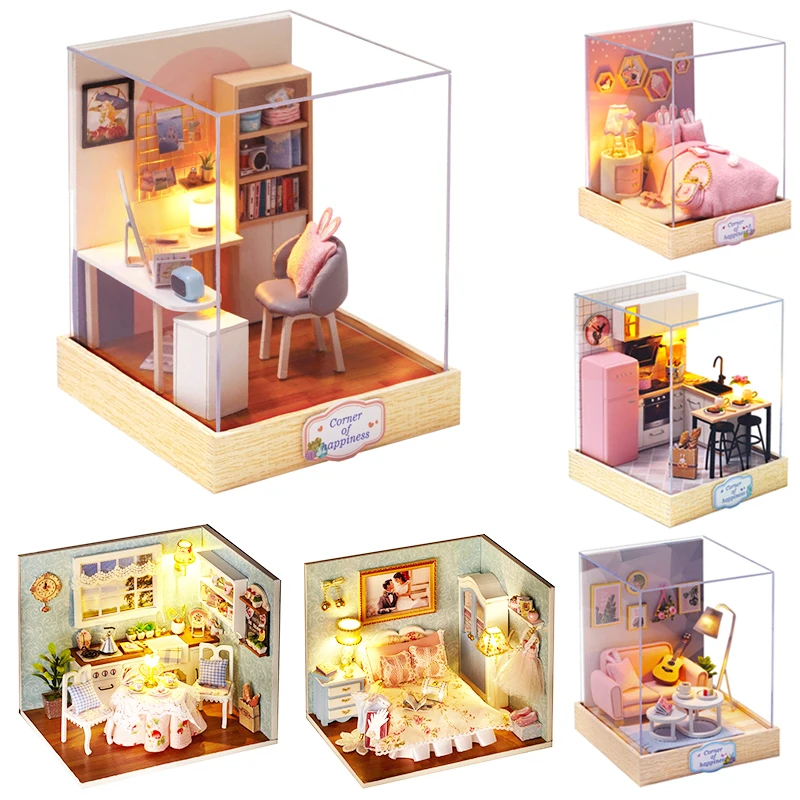 Кукла ручной работы дом Мебель Miniatura DIY Кукольные домики миниатюрный кукольный