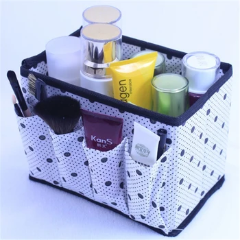 

Cosmetic Makeup Organizer Large Capacity Foldable Make Up Cosmetics Bag Container Bag Dresser Desktop