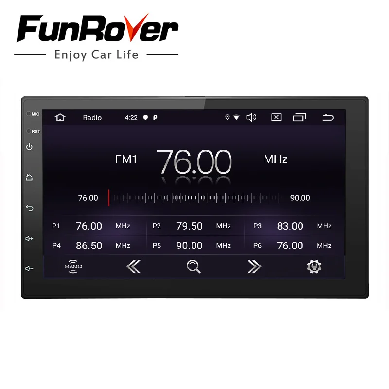 Best Funrover 2G+32GROM 2 Din Android 9.0 Car Multimedia Player For Universal for Nissan for Toyota GPS Navigation Radio Stereo DVD 3