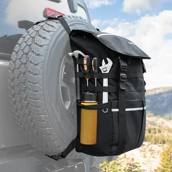 

Spare Tire Storage Bag For Jeep Wrangler JK TJ YJ 1987-2020 Cargo Bags Luggage Tool Organizers Trunk Multi-Pockets Backpack