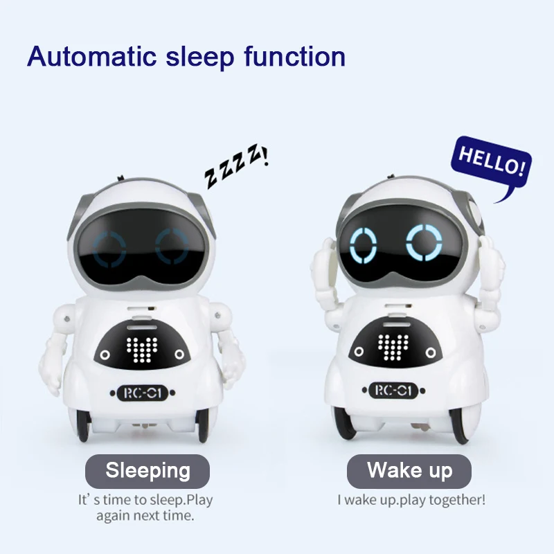 Mini Robô Inteligente para Crianças Reconhecimento de Voz Reconhecimento de Voz Repita Música Dance Light Interativo Smart Kids Toy - Image 6