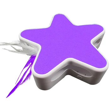 

Cat Toy Smart Teasing Cat Stick Crazy Game Spinning Turntable Cat Catching Mouse Star Shape Automatic Turntable Cat Toy