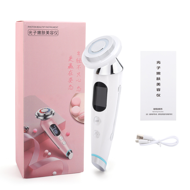 LED Facial Massager 3Color Photon Therapy Anti-Aging Skin Care Device for Wrinkles Skin Rejuvenation Tightening Machine
