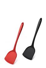 1pc cozinha utensílio turners espátula resistente ao calor integrar alça colher de silicone raspador pan espátula bolo cozinha cozinhar ok 1198