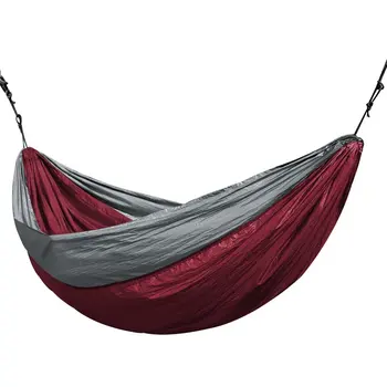 

Outdoor Double Hammock Portable Parachute Cloth 2 Person hamaca Adult Outdoor Backpacking Travel Survival Hunting Sleeping