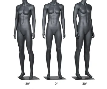 

Full Body Female Mannequin Fiberglass Black Model Black Mannequin Customized Hot Sale