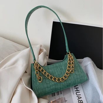 

Burminsa Unique Design Stone Pattern Underarm Bags Women Chain Shoulder Bags High Quality Summer Candy Colors Hand Bags 2020 NEW