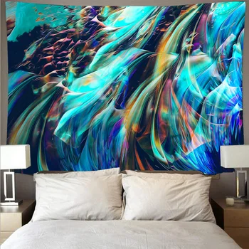 

Mysterious dream cheap wall covering printed tapestry psychedelic wall hanging beach towel polyester thin blanket yogaBGT2039