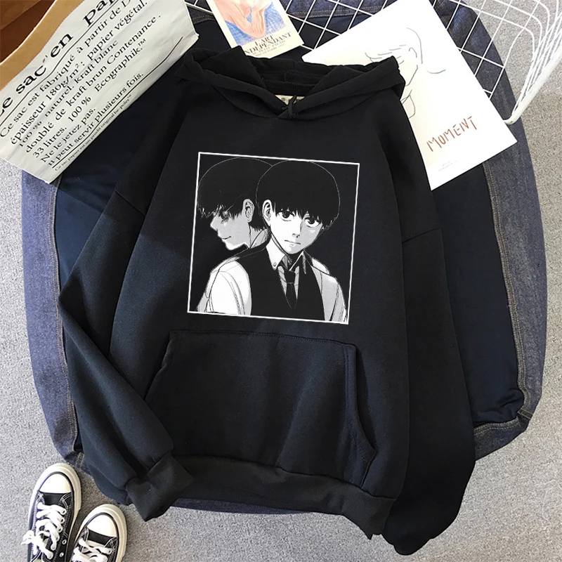 Autumn Casual kaneki ken tokyo ghoul Men Hoodie Pullover Sweats Fashion Sweatshirts Japan Anime Hip Hop Sweatshirt | Мужская одежда