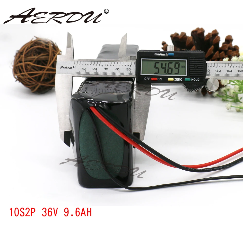 AERDU 36V 10S2P 9.6Ah 10Ah 600W усовершенствованный литий ионный аккумулятор INR21700 48G 42V
