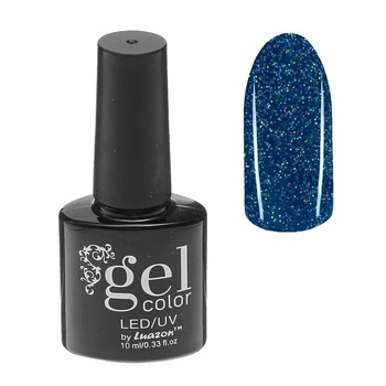 

Nail gel polish, 5284-441, three phase, LED / UV, 10ml, color 5284-441 sky blue glitter