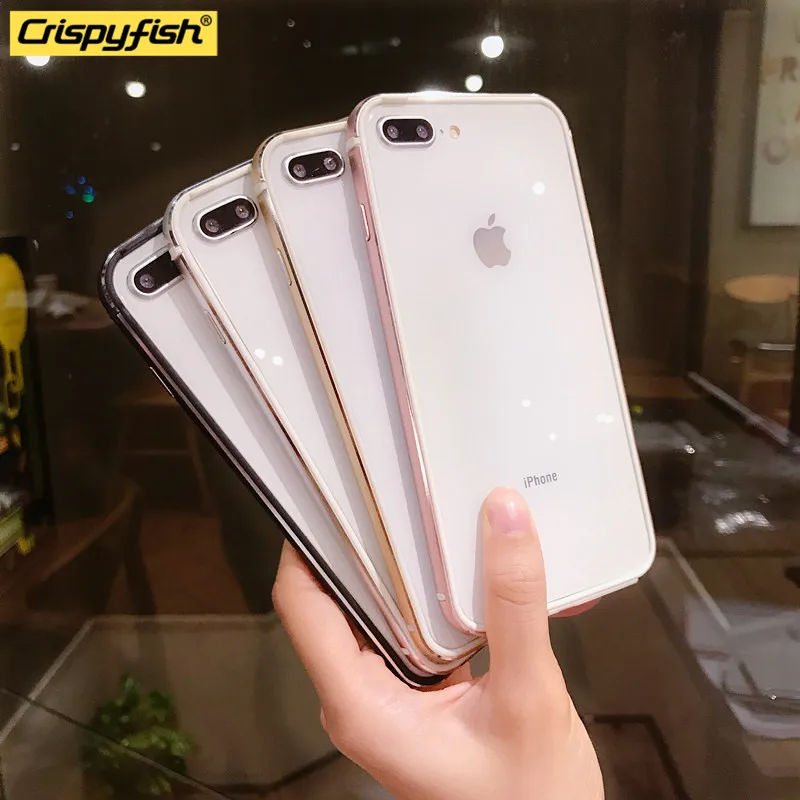 Модный простой ТПУ металл рамка для iPhone 5S 6 6s силиконовый чехол для iPhone 7 8 Plus X Xr Xs Max ударопрочный бампер мягкий чехол