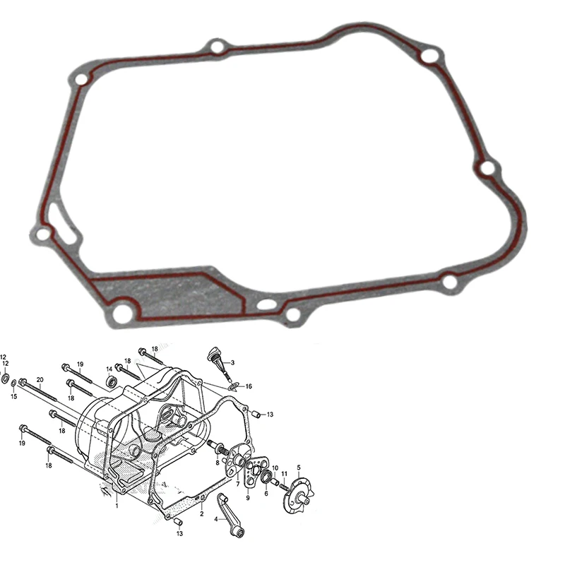 Motorcycle Crankcase Clutch Cover Gasket For Honda Trx90x Trx90 9320