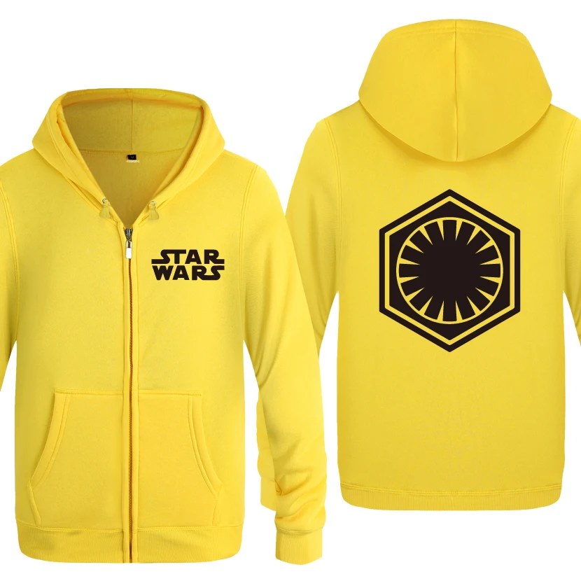 The Force Awakens первый заказ Insignia-Star Wars толстовки мужские мужская молния с капюшоном флисовые толстовки кардиганы