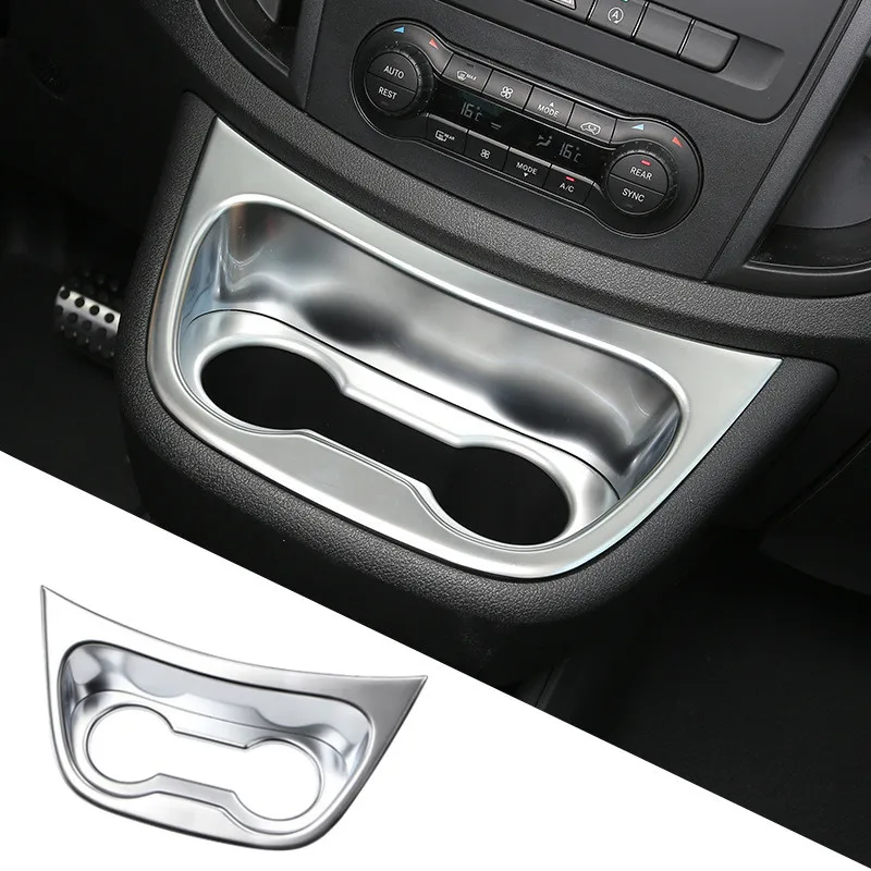 Auto Styling Center Konsole Wasser Tasse Halter Dekoration Aufkleber Trim Für  Mercedes Benz Vito W447 2014-2019 Innen Zubehör - AliExpress