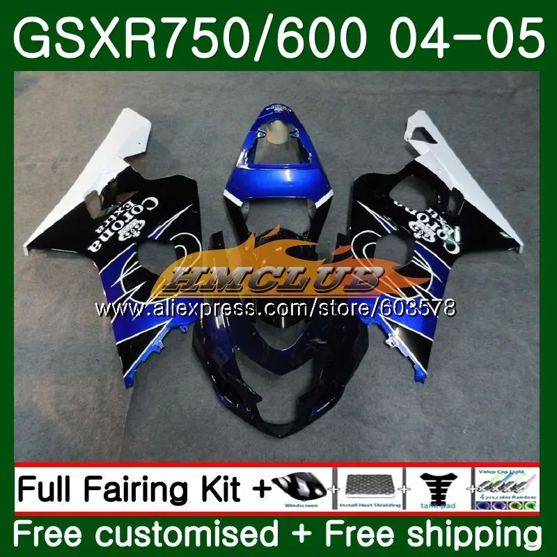 Средства ухода за кожей для SUZUKI GSXR 750 K4 GSXR 600 GSX-R600 04 05 5CL. 51 GSXR-600 GSX R750 GSXR600 04 GSXR750 2004 2005 синий CORONA обтекатель - Цвет: No. 1