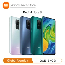 Global Version Xiaomi Redmi Note 9 3GB 64GB Mobile Phone Helio G85 Octa Core 48MP Quad Camera 6.53" DotDisplay 5020mAh Cellphone