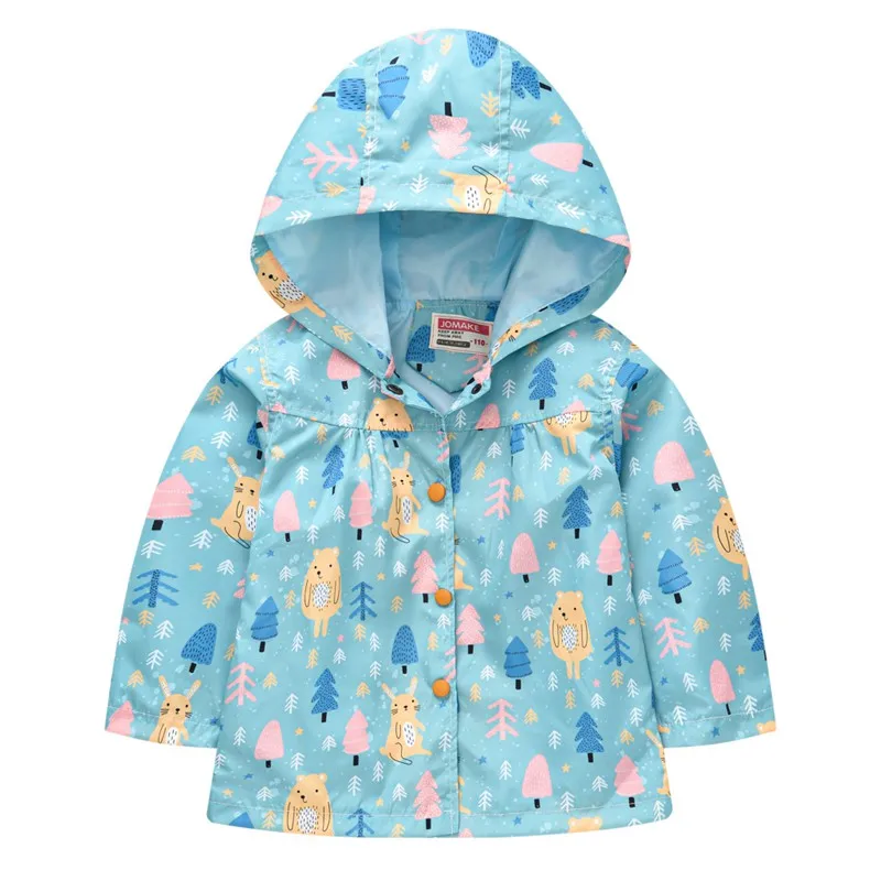 COOTELILI Waterproof Jacket For Girls Windbreaker Toddler Kids Girls Bomber Coat Baby Girls Jacket  Children Clothing 80-130cm (14)