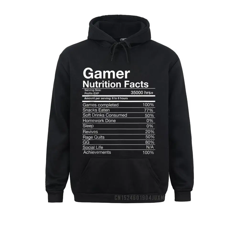 

Printed Gamer Nutrition Facts Gamer Funny Video Game Mens Men Sweatshirts 2021 Long Sleeve Hoodies Clothes