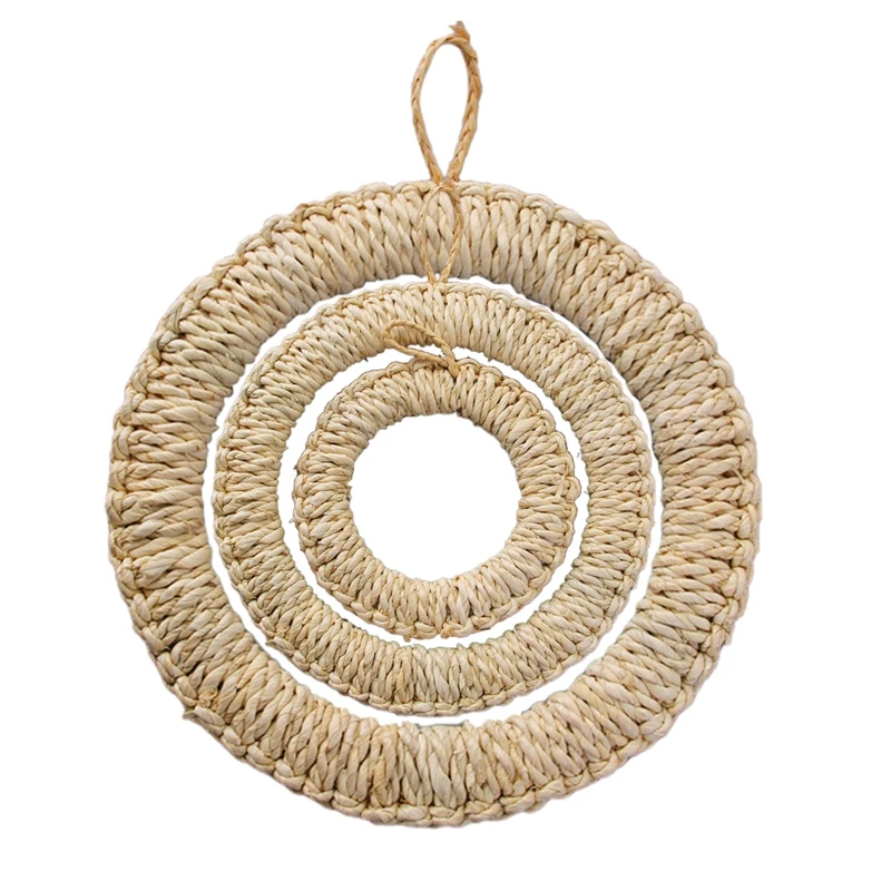 

Handmade Straw Woven Corn Husk Set Kitchen Heat Insulation and Anti-Scalding Placemat Bowl and Pan Pan Mat
