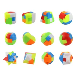 Blocos de construção chaveiro mini cubos mágicos rápido ultra suave em forma especial decorar cubos de quebra cabeça velocidade crianças brinquedo presente