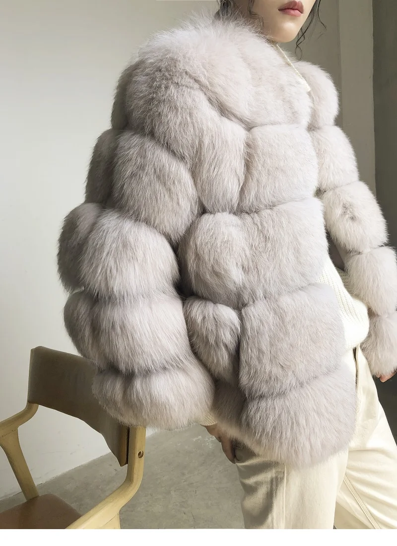 OFTBUY пальто с натуральным мехом зимняя куртка женская из натурального Лисьего меха Толстая теплая Уличная Повседневная женская верхняя одежда Корейский модный бренд
