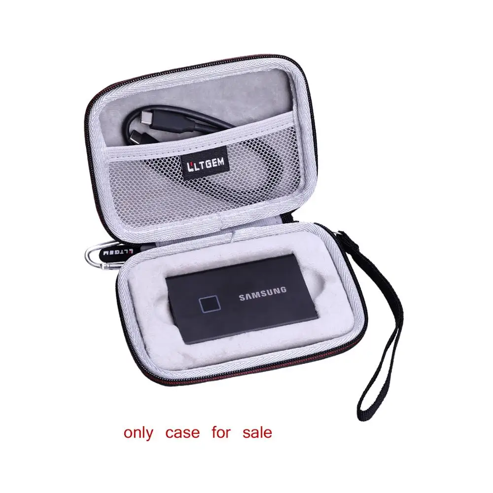 LTGEM EVA Hard Case untuk Samsung T7 Touch Portable SSD-500 GB