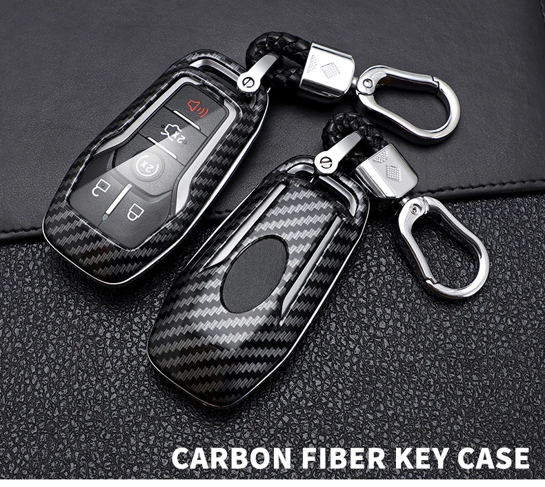 Carbon Fiber Car Smart Key Cover Case Fob For Lincoln MKZ MKC MKX For Ford Fusion Mondeo Mustang F150 Protect Shell Accessories - Hfb4c5de14fc94864a3de7ded89169d63F