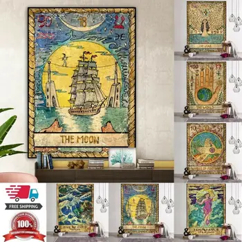 

Colour Tarot Stars Wall Hanging Tapestry Mandala Wall Cloths Beach Towel Carpet Wall Rug Bohemian Tapestry Wall Decor