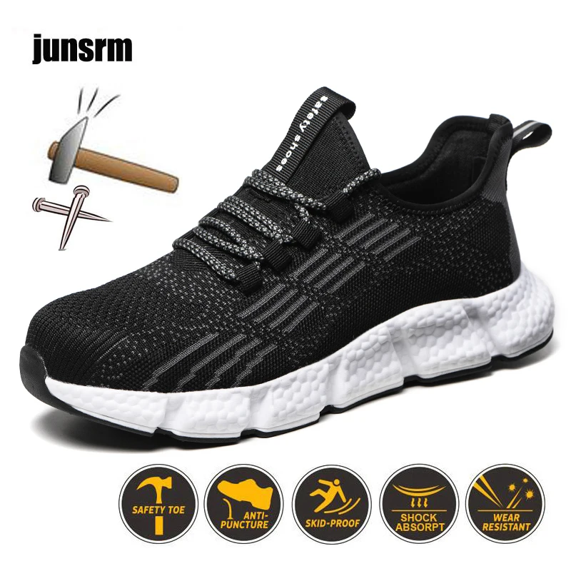 

Lightweight safety shoes, steel toe, anti-piercing, prevent falling rocks hurt toes, work shoes, breathable work boots, sports